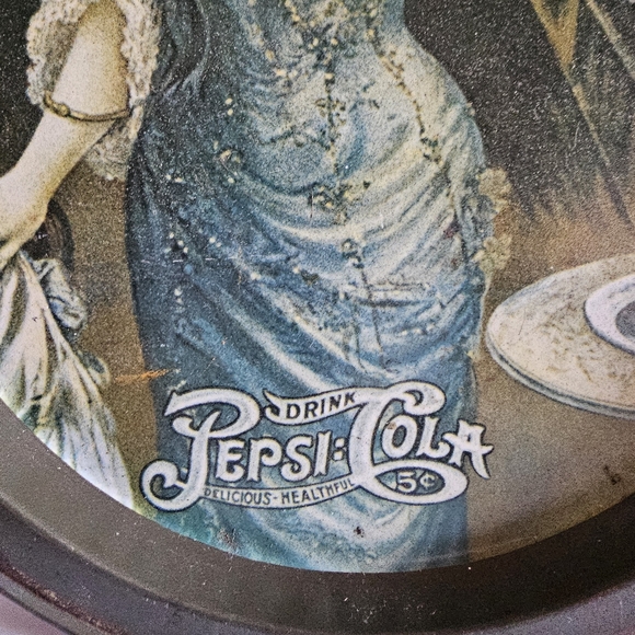 Vintage Pepsi-Cola advertising tray featuring iconic Gibson Lady - Picture 4 of 8